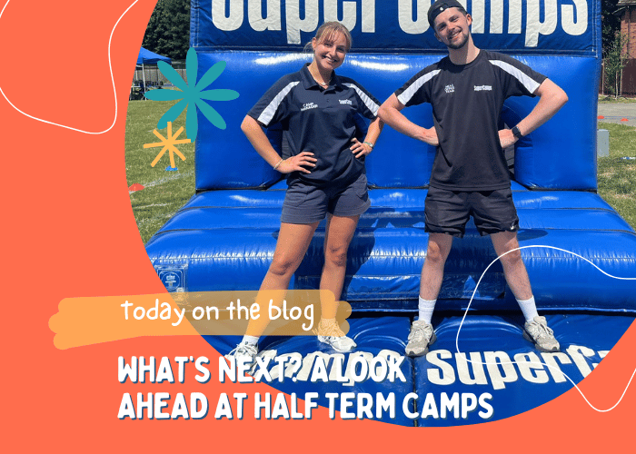 supercamps staff with inflatable